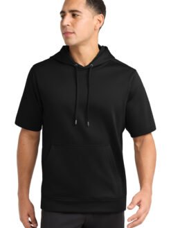 Sport-Tek  ®  Sport-Wick  ®  Fleece Short Sleeve Hooded Pullover. ST251