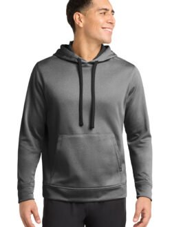 Sport-Tek ® PosiCharge ® Sport-Wick ® Heather Fleece Hooded Pullover. ST264