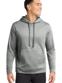Alternative view of Sport-Tek  ®  PosiCharge  ®  Sport-Wick  ®  Heather Fleece Hooded Pullover. ST264