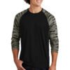 Sport-Tek Drift Camo Colorblock Long Sleeve Tee ST376LS