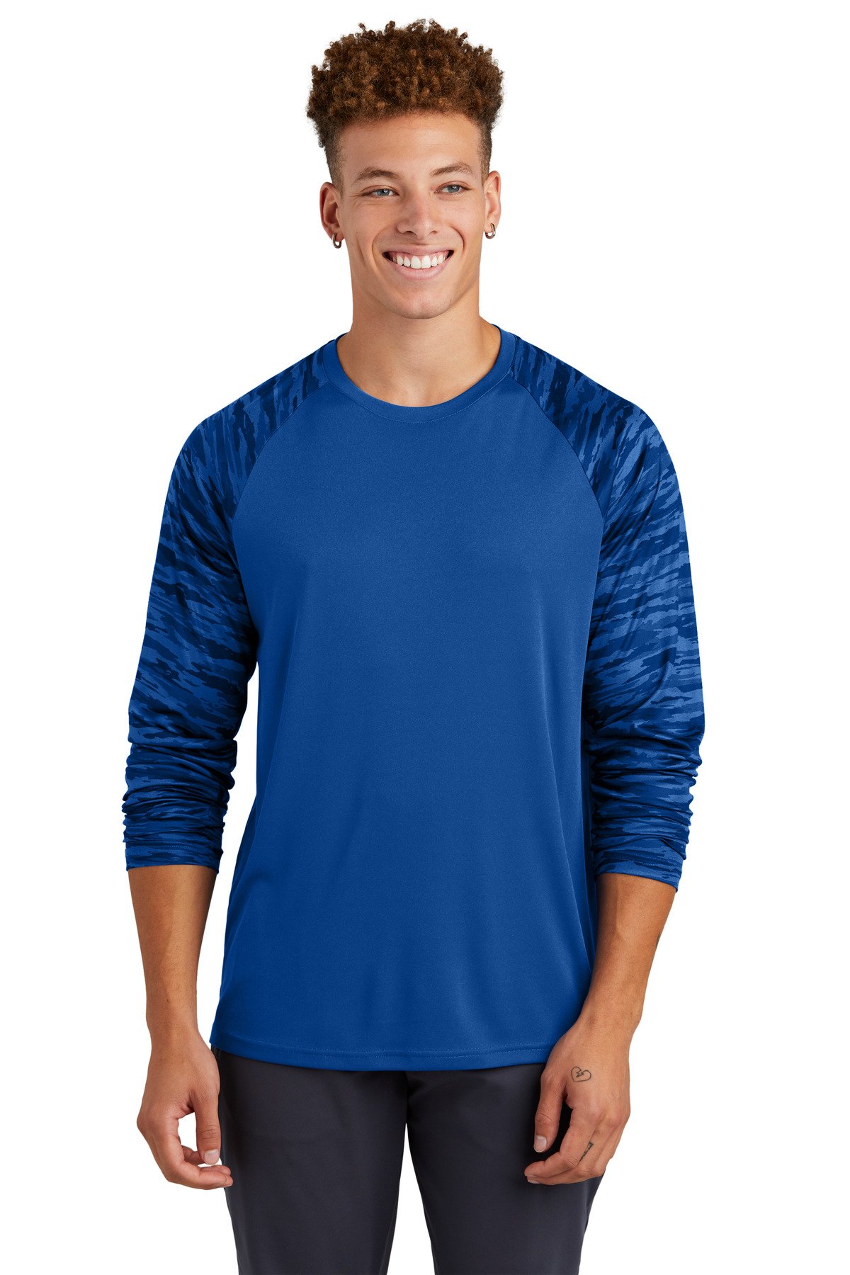Sport-Tek Drift Camo Colorblock Long Sleeve Tee ST376LS - Image 5