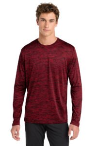 Alternative view of Sport-Tek  ®  PosiCharge  ®  Long Sleeve Electric Heather Tee. ST390LS