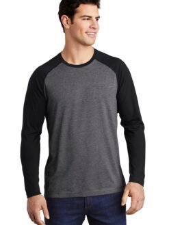 Alternative view of Sport-Tek  ®  PosiCharge  ®  Long Sleeve Tri-Blend Wicking Raglan Tee ST400LS