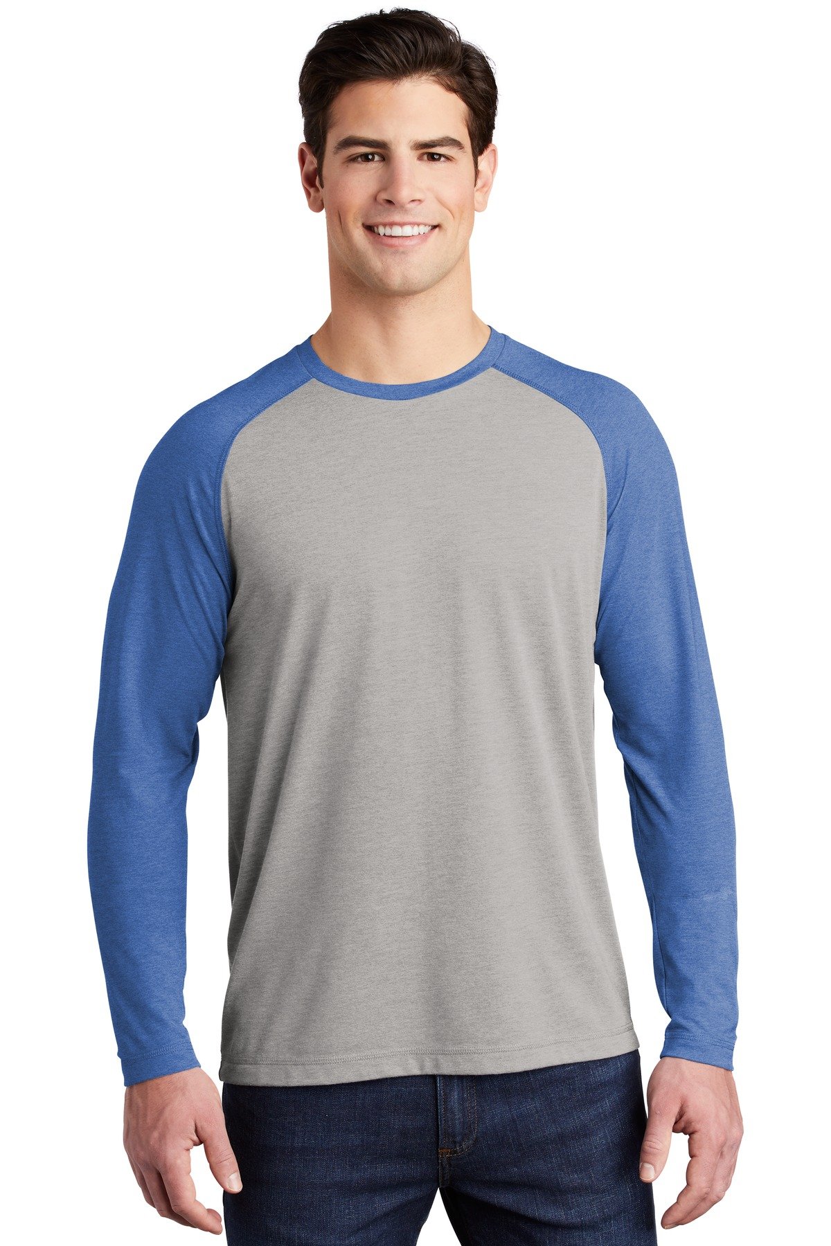 Sport-Tek ® PosiCharge ® Long Sleeve Tri-Blend Wicking Raglan Tee ST400LS - Image 8