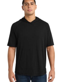 Sport-Tek ® PosiCharge ® Tri-Blend Wicking Short Sleeve Hoodie. ST404