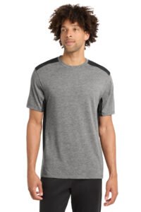 Alternative view of Sport-Tek  ®  PosiCharge  ®  Tri-Blend Wicking Draft Tee. ST410