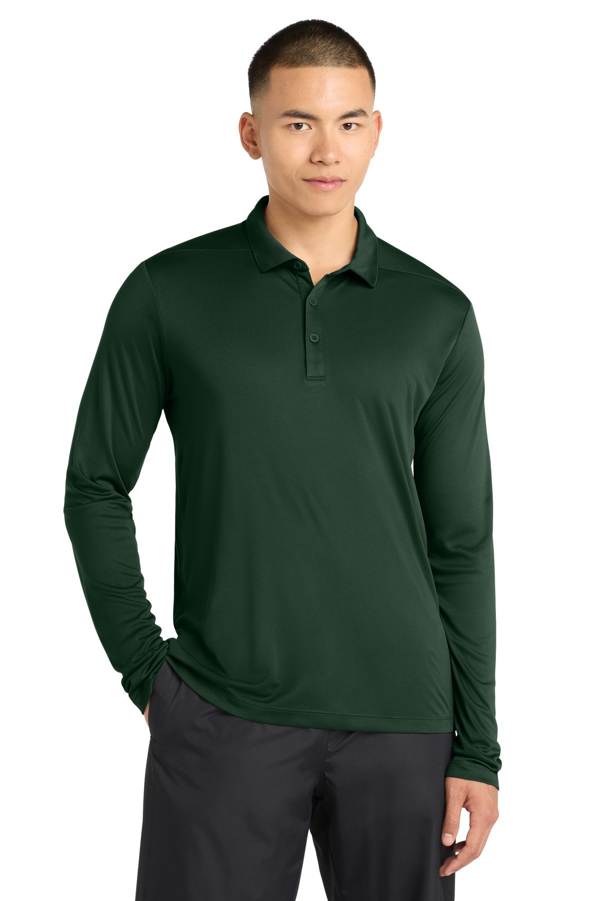 Sport-Tek Posi-UV Pro Long Sleeve Polo. ST520LS - Image 3