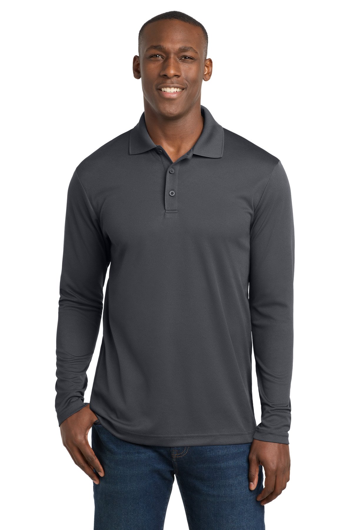 Sport-Tek PosiCharge RacerMesh Long Sleeve Polo. ST640LS - Image 2