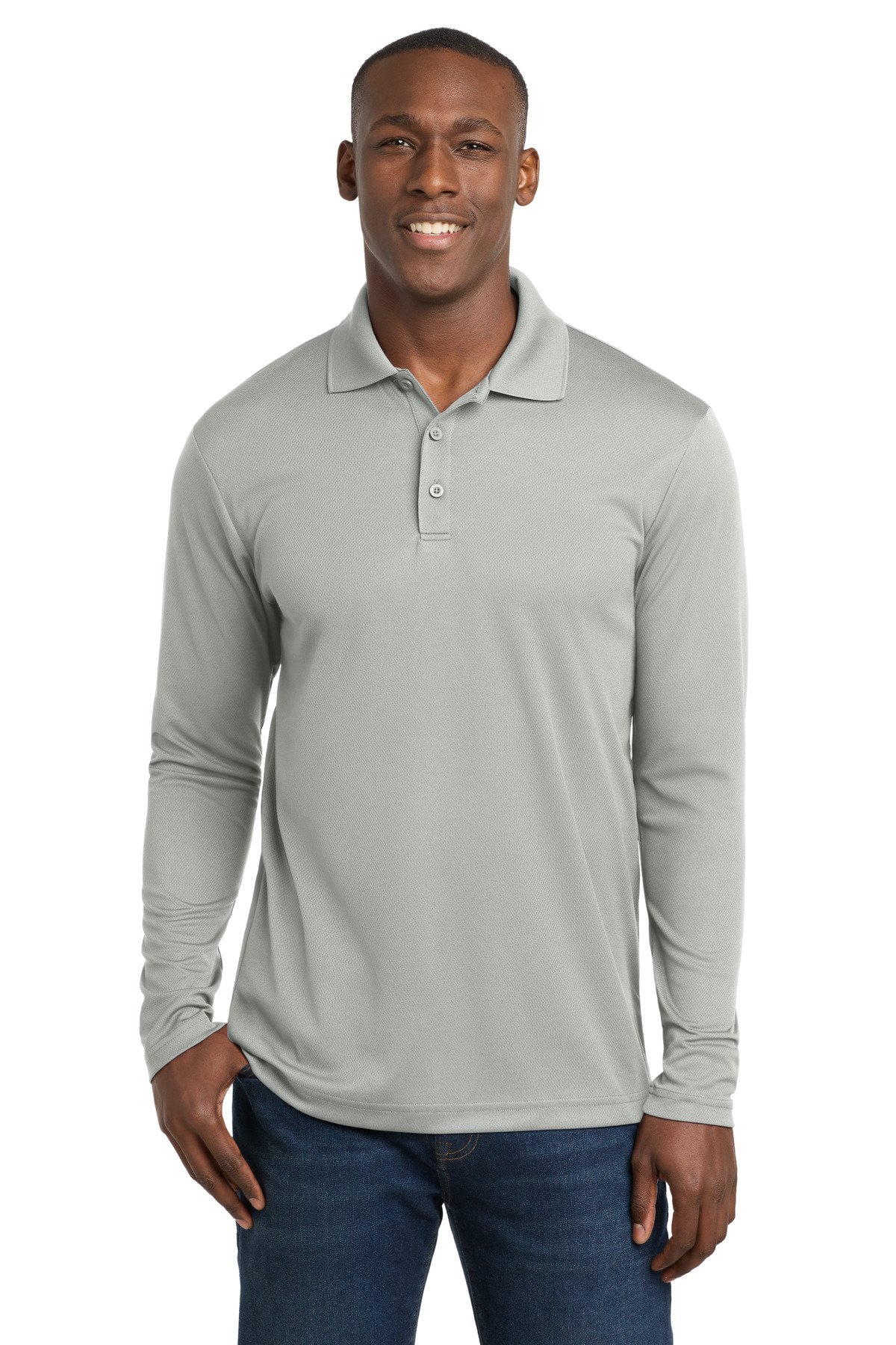 Sport-Tek PosiCharge RacerMesh Long Sleeve Polo. ST640LS - Image 4