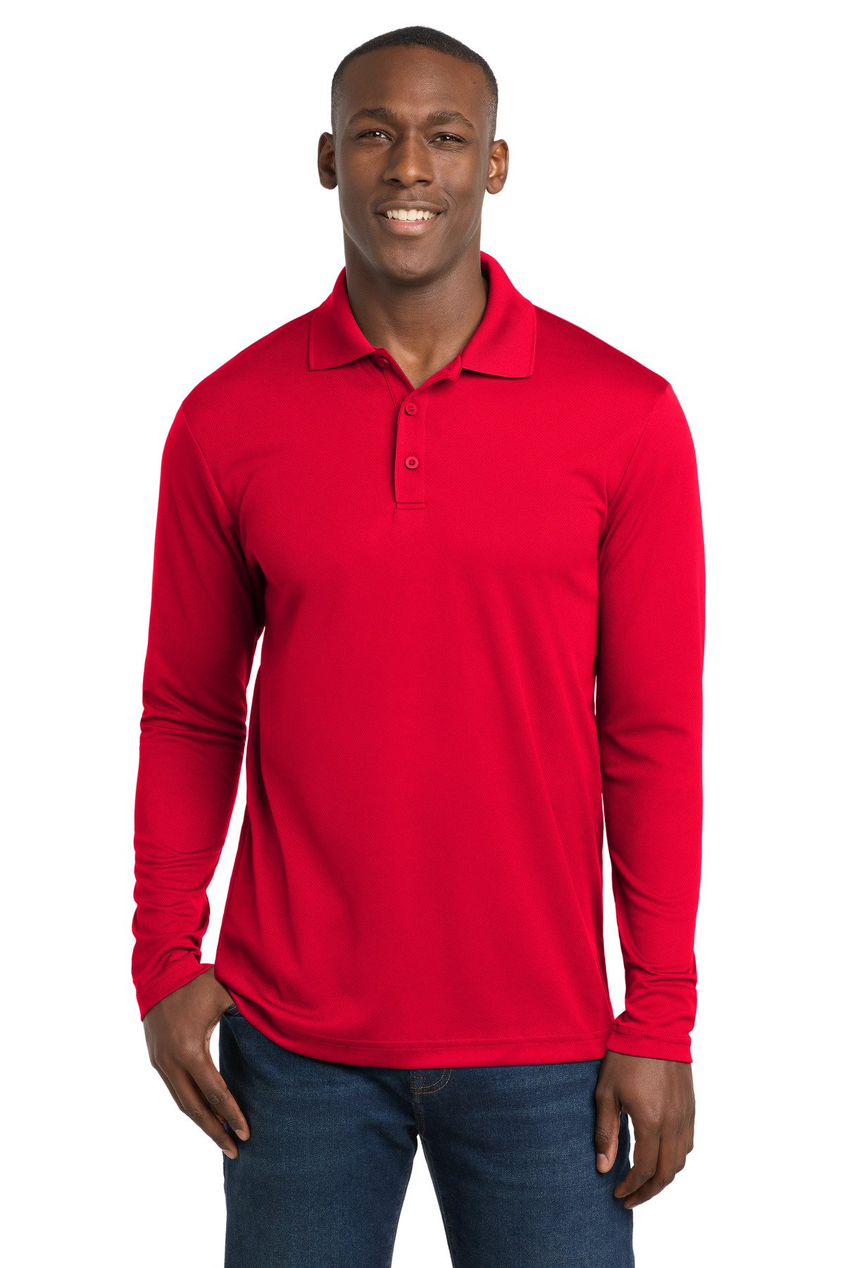 Sport-Tek PosiCharge RacerMesh Long Sleeve Polo. ST640LS - Image 6