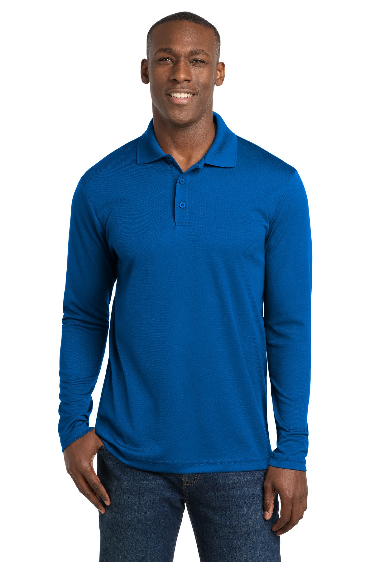 Sport-Tek PosiCharge RacerMesh Long Sleeve Polo. ST640LS - Image 7