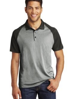 Sport-Tek ® PosiCharge ® RacerMesh ® Raglan Heather Block Polo. ST641