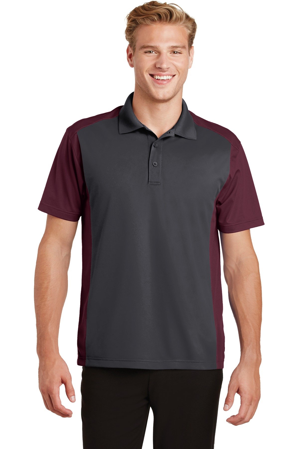 Sport-Tek Colorblock Micropique Sport-Wick Polo. ST652 - Image 3