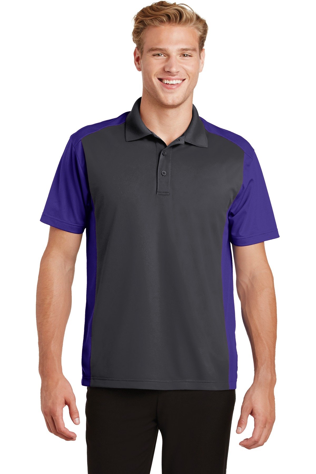 Sport-Tek Colorblock Micropique Sport-Wick Polo. ST652 - Image 4