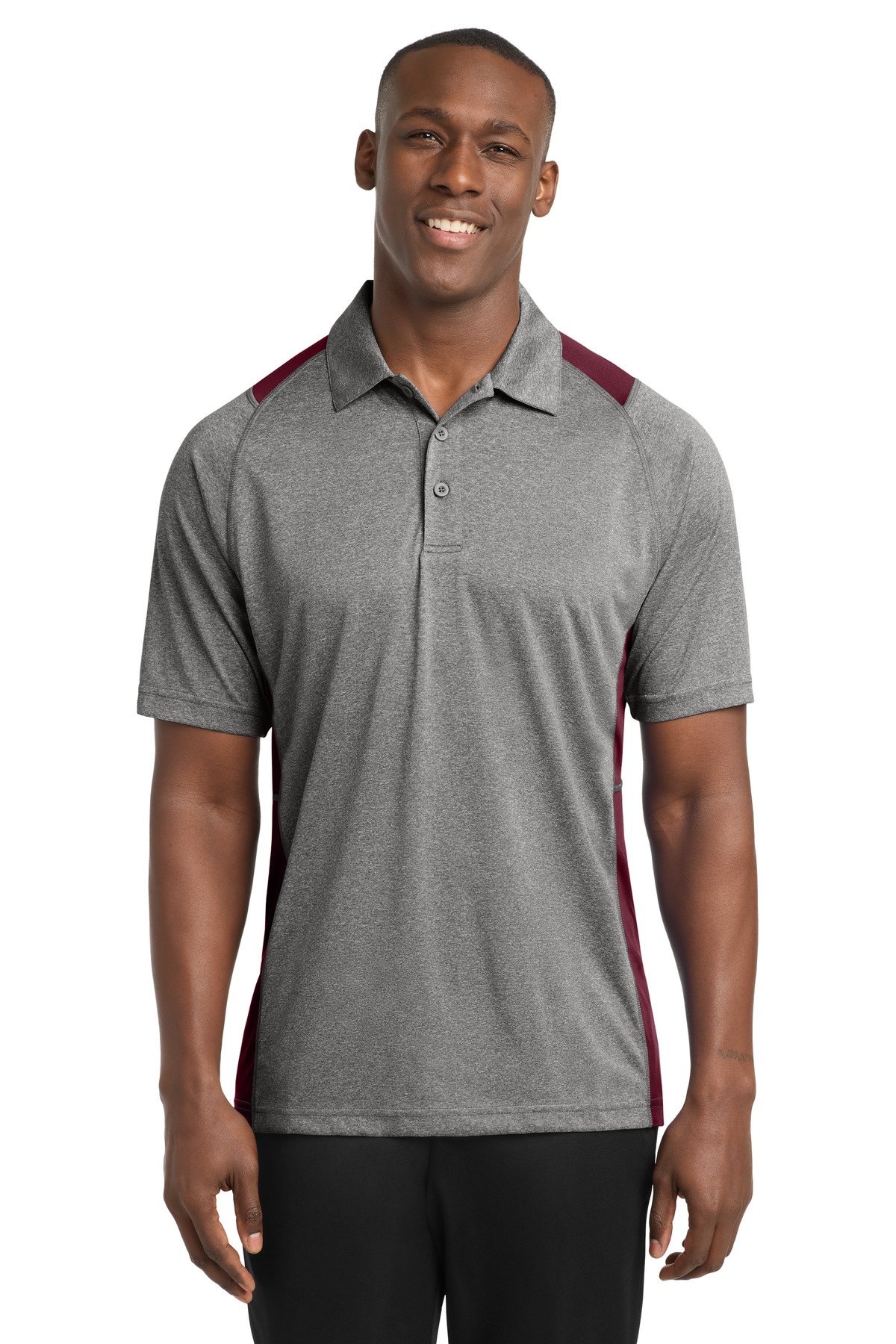 Sport-Tek Heather Colorblock Contender Polo. ST665 - Image 10