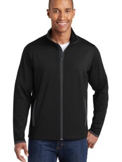 Sport-Tek ® Sport-Wick ® Stretch Contrast Full-Zip Jacket. ST853
