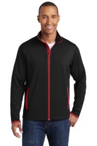 Alternative view of Sport-Tek Sport-Wick Stretch Contrast Full-Zip Jacket. ST853