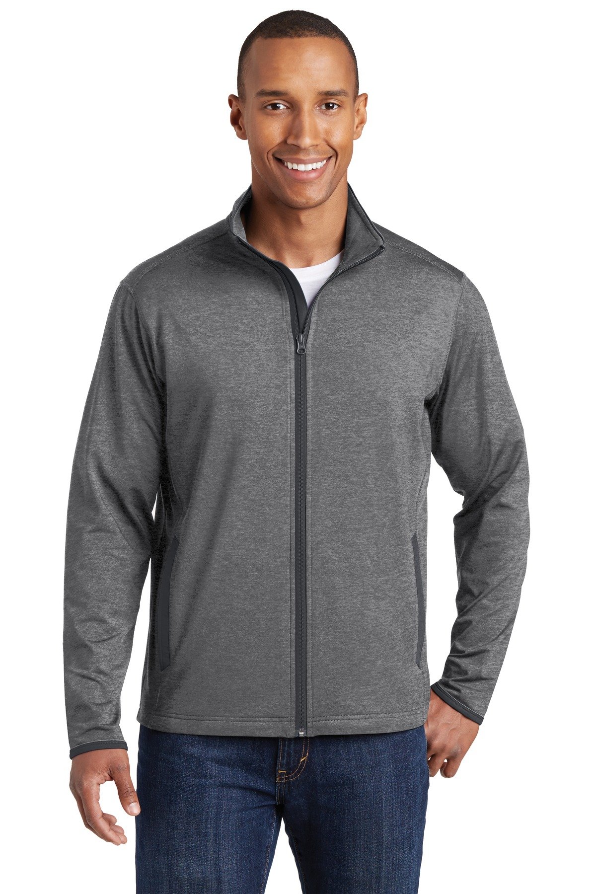 Sport-Tek ® Sport-Wick ® Stretch Contrast Full-Zip Jacket. ST853 - Image 4