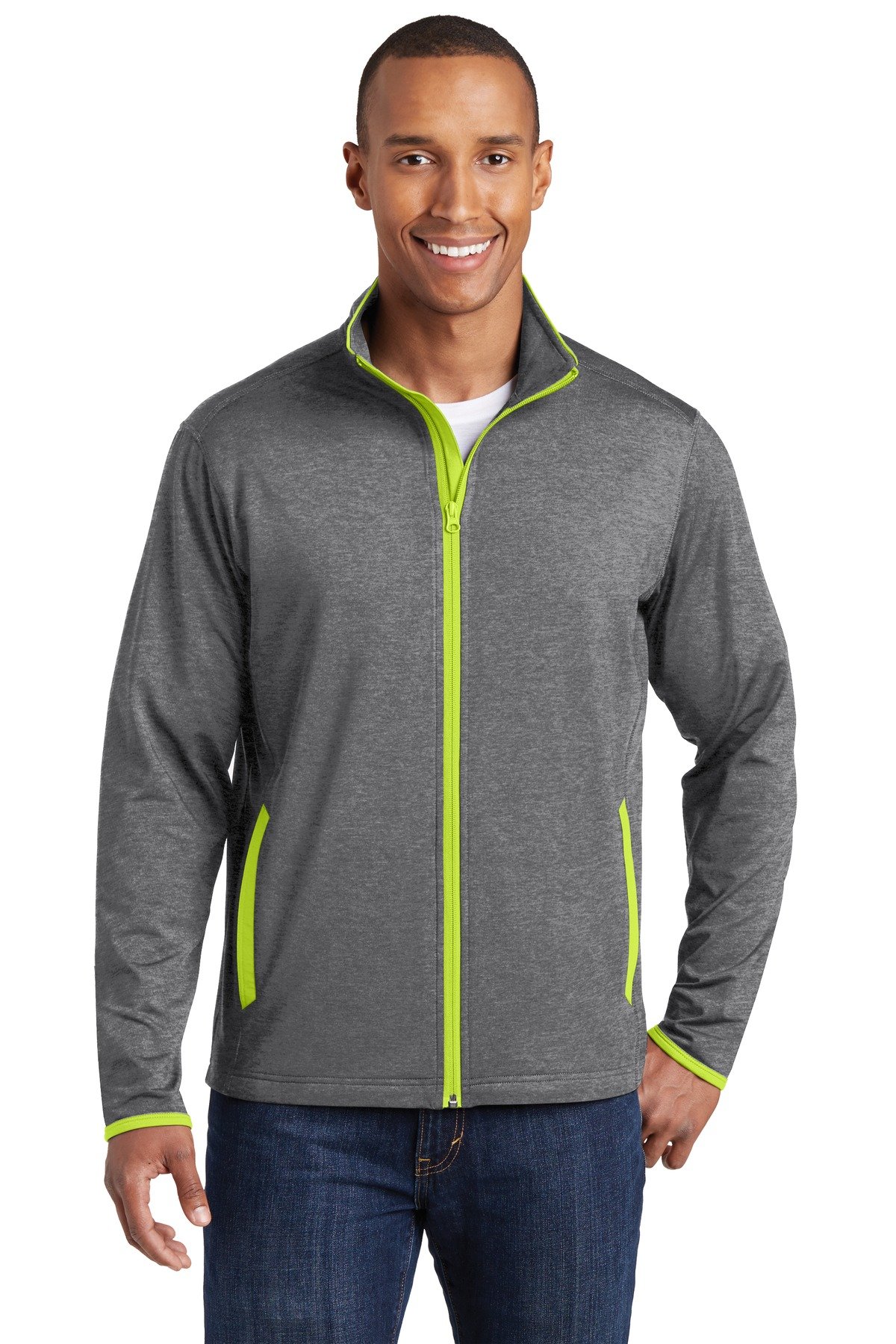 Sport-Tek ® Sport-Wick ® Stretch Contrast Full-Zip Jacket. ST853 - Image 5