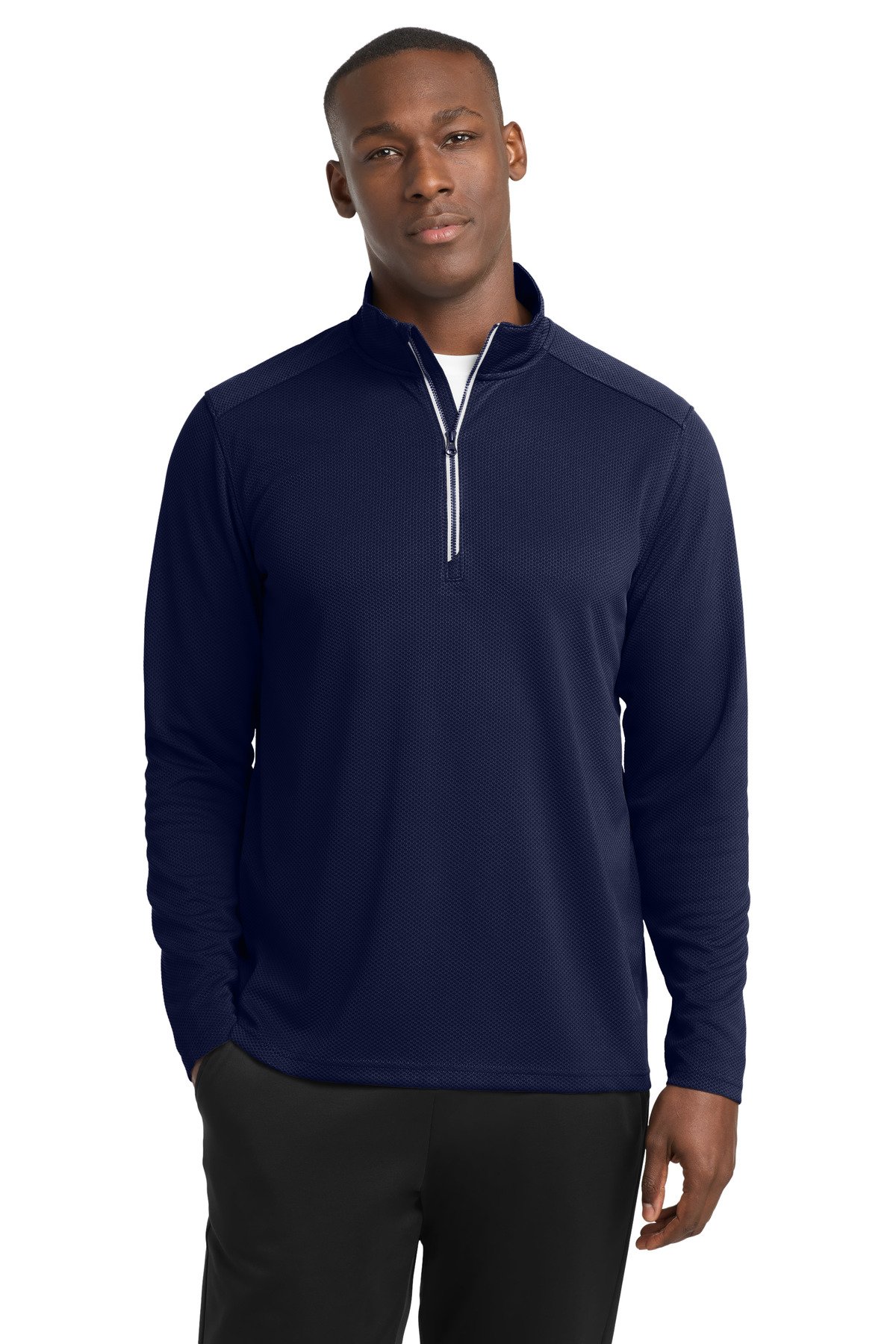 Sport-Tek ® Sport-Wick ® Textured 1/4-Zip Pullover. ST860 - Image 5