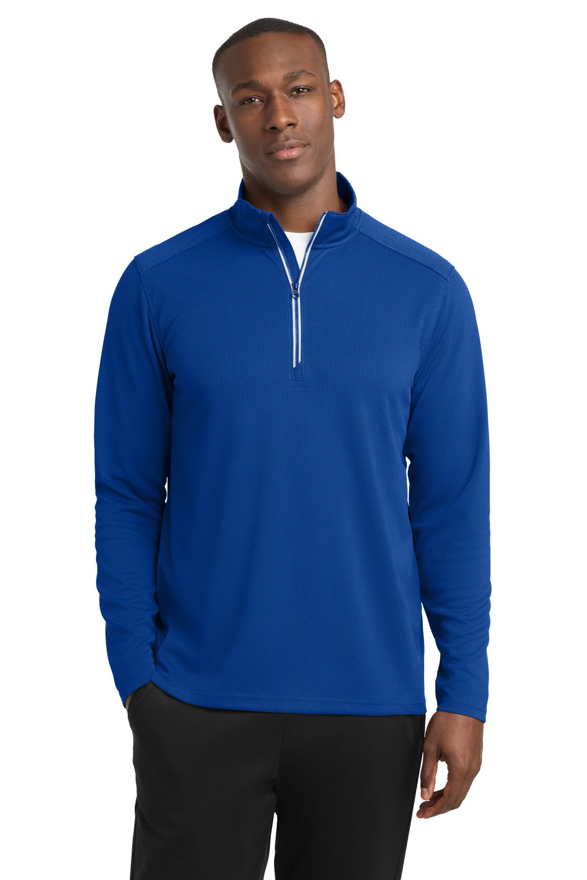 Sport-Tek ® Sport-Wick ® Textured 1/4-Zip Pullover. ST860 - Image 6