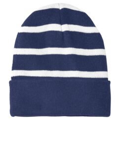 Alternative view of Sport-Tek ®  Striped Beanie with Solid Band. STC31
