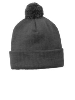 Alternative view of Sport-Tek  ®  Solid Pom Pom Beanie. STC37