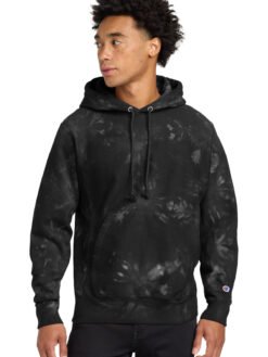 Champion ® Reverse Weave ® Scrunch-Dye Tie-Dye Hooded Sweatshirt. TDS101