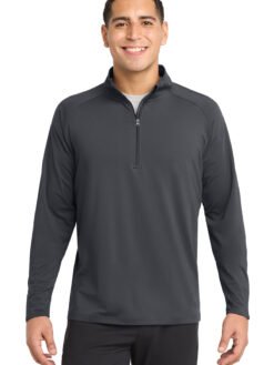 Alternative view of Sport-Tek ®  Tall Sport-Wick ®  Stretch 1/4-Zip Pullover. TST850