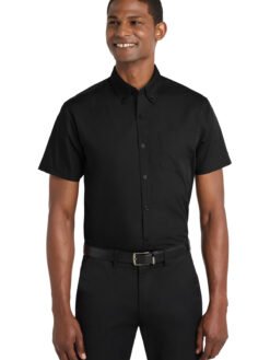 Port Authority ® Short Sleeve Carefree Poplin Shirt. W101
