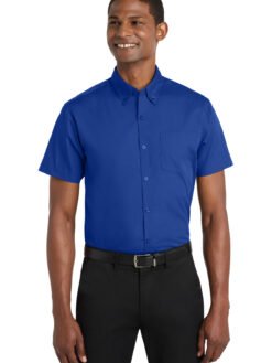 Alternative view of Port Authority ®  Short Sleeve Carefree Poplin Shirt. W101
