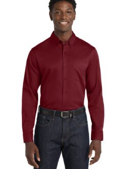 Port Authority ® Long Sleeve SuperPro React Twill Shirt. W808