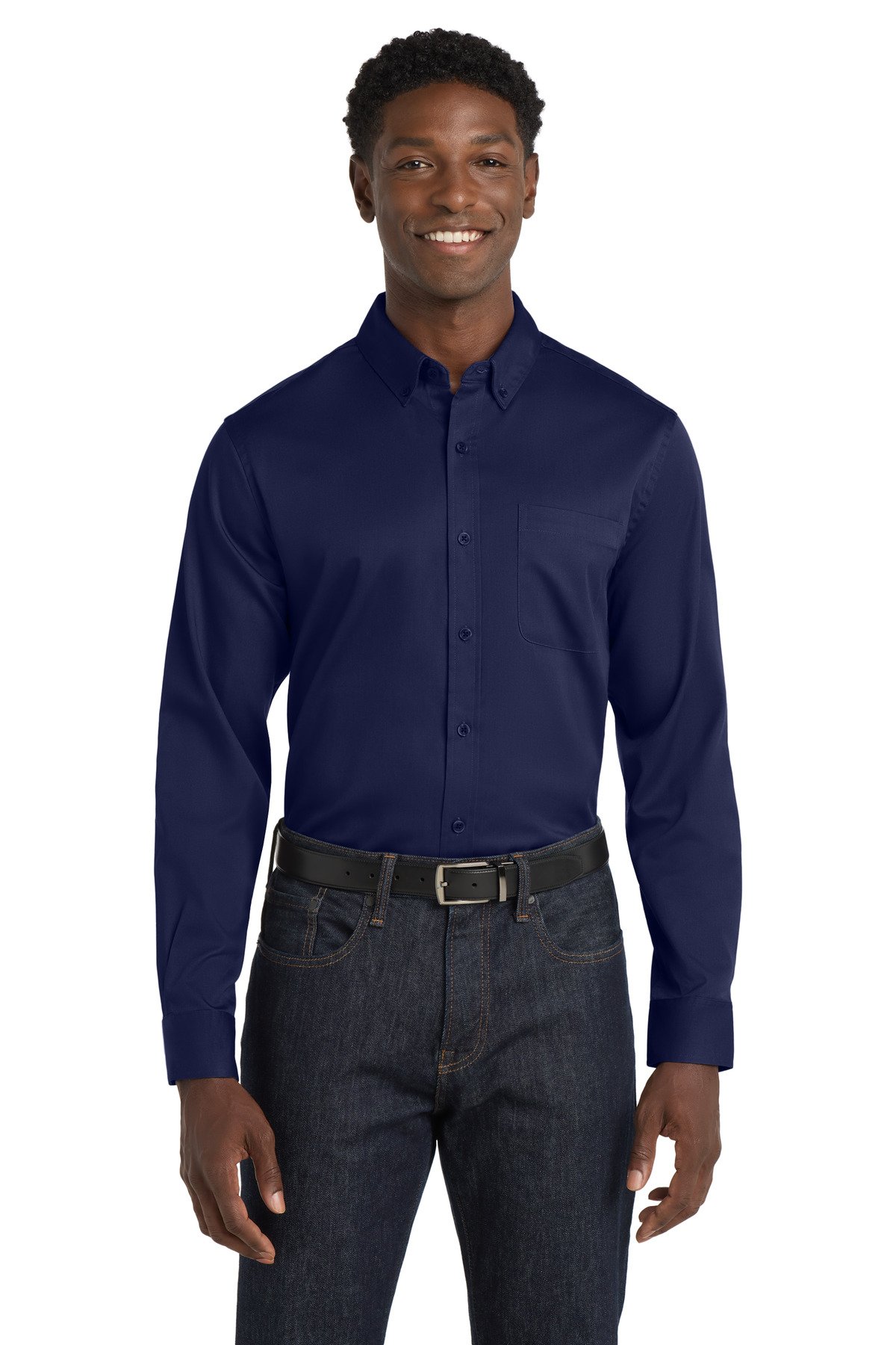 Port Authority ® Long Sleeve SuperPro React Twill Shirt. W808 - Image 10