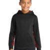 Sport-Tek Youth Sport-Wick CamoHex Fleece Colorblock Hooded Pullover. YST239