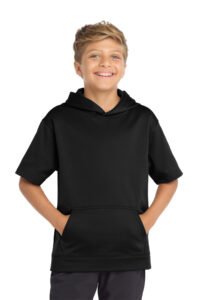 Sport-Tek Youth Sport-Wick Fleece Short Sleeve Hooded Pullover. YST251