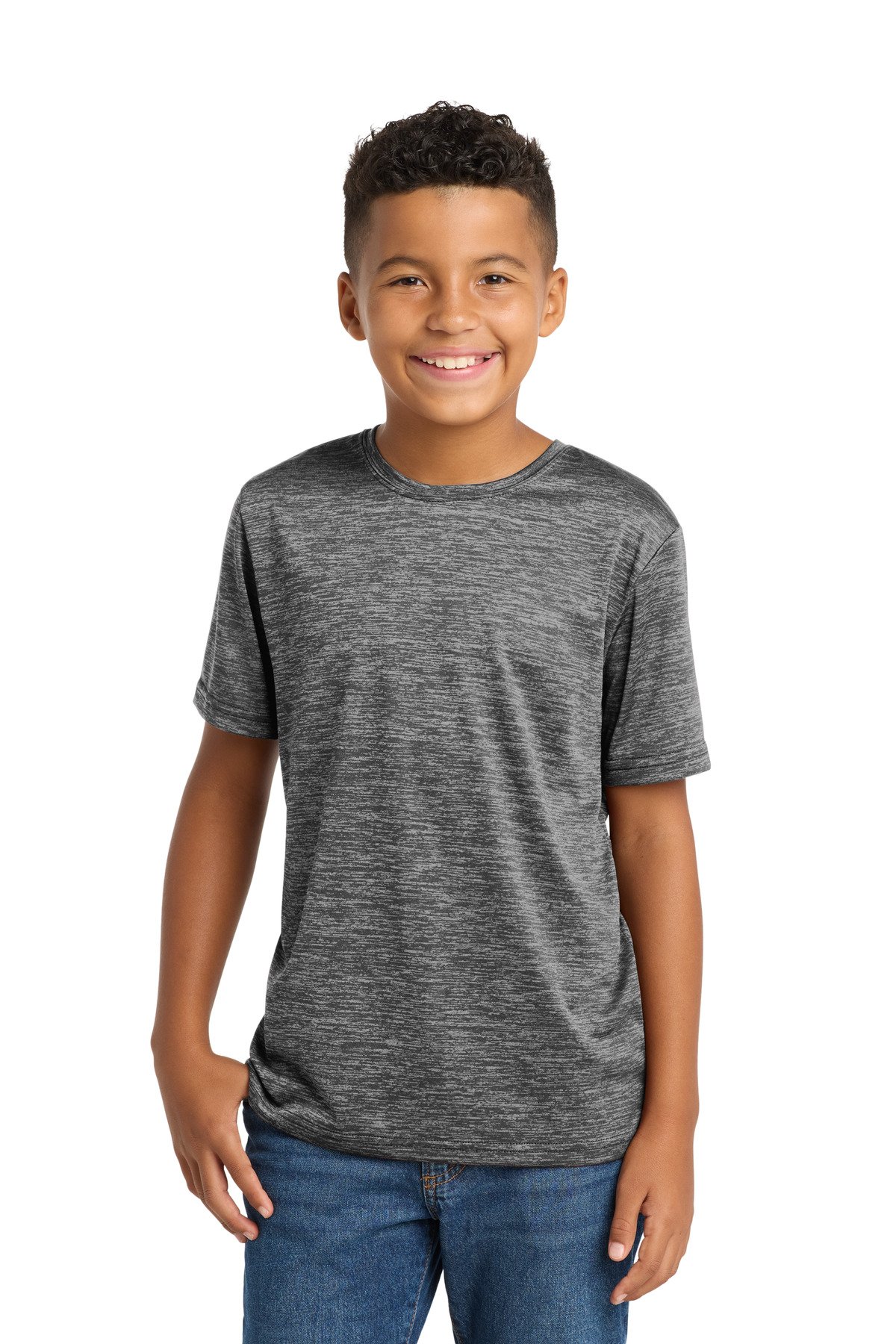 Sport-Tek Youth PosiCharge Electric Heather Tee. YST390 - Image 2