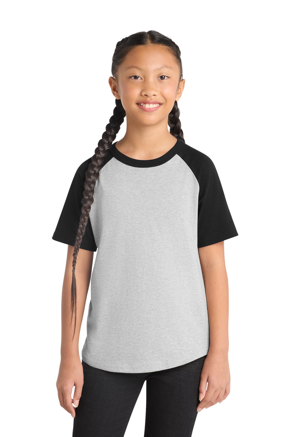 Sport-Tek ® Youth Short Sleeve Colorblock Raglan Jersey. YT201