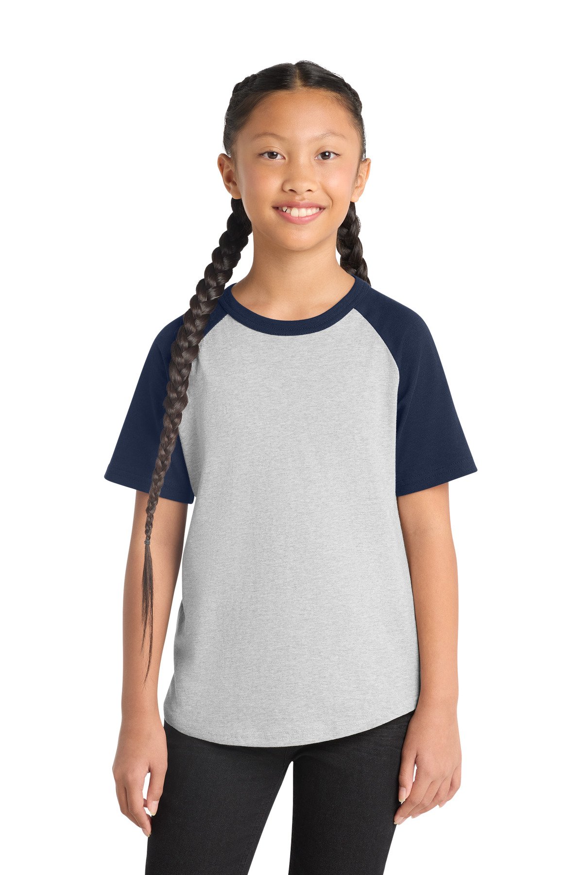 Sport-Tek ® Youth Short Sleeve Colorblock Raglan Jersey. YT201 - Image 2