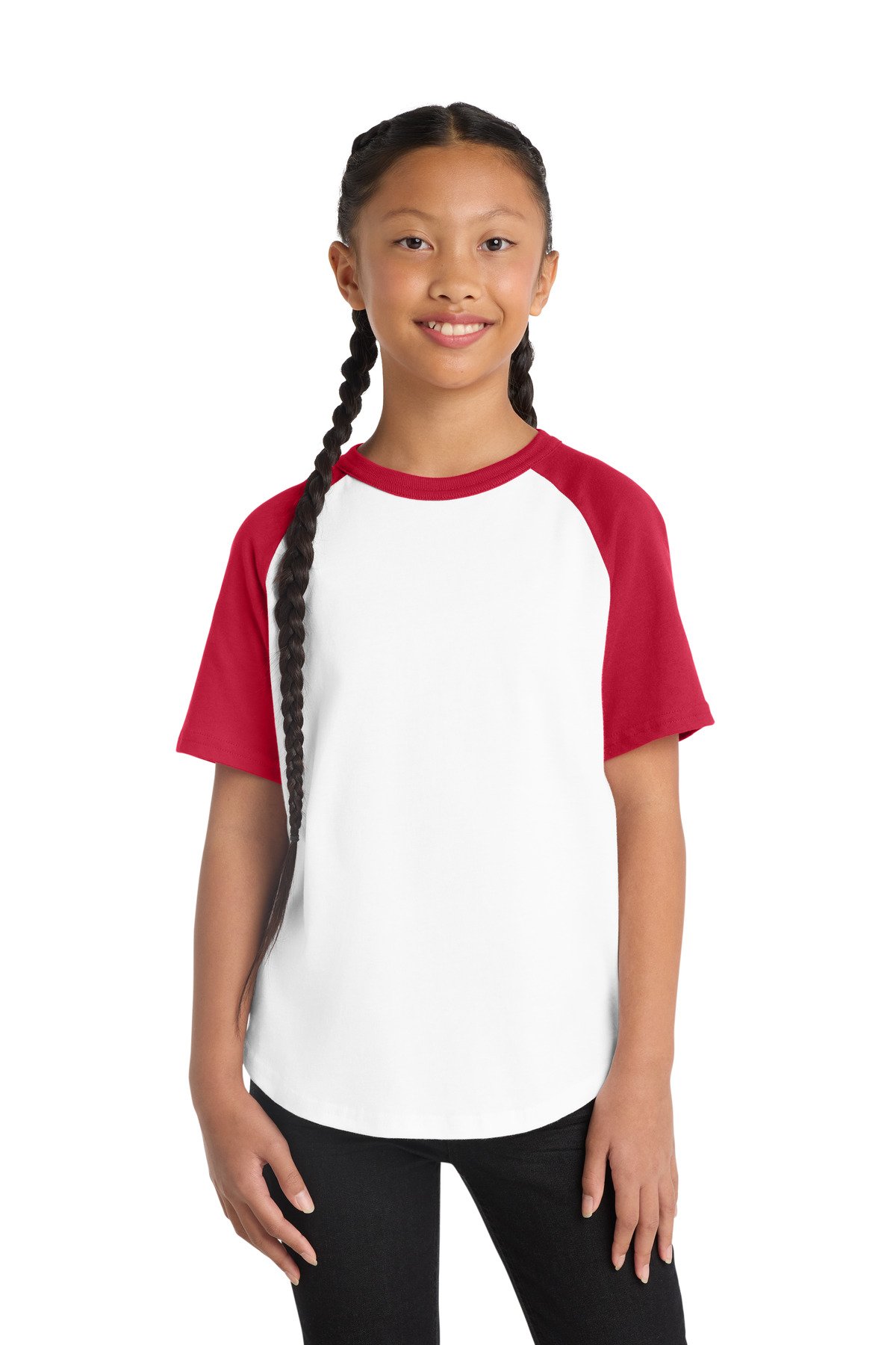 Sport-Tek ® Youth Short Sleeve Colorblock Raglan Jersey. YT201 - Image 4