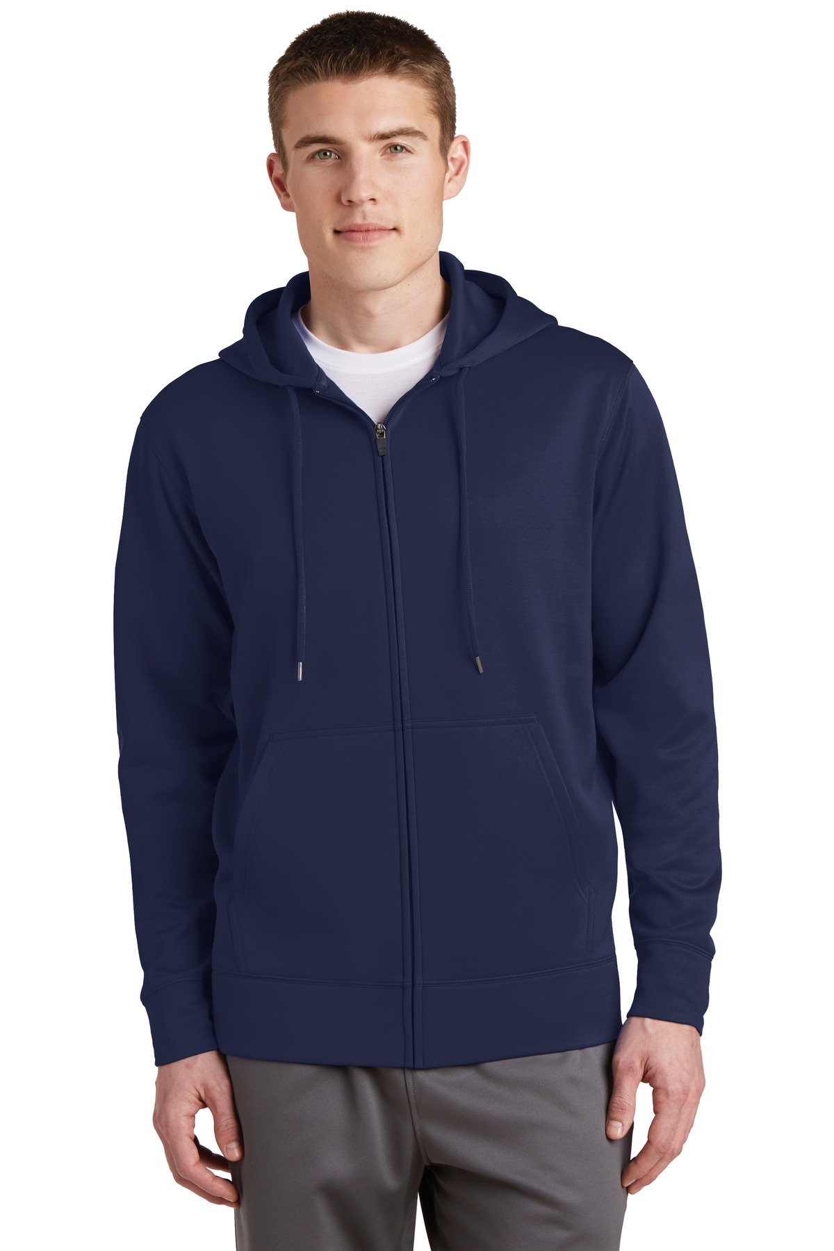 Sport-Tek Sport-Wick Fleece Full-Zip Hooded Jacket. ST238 - Image 3