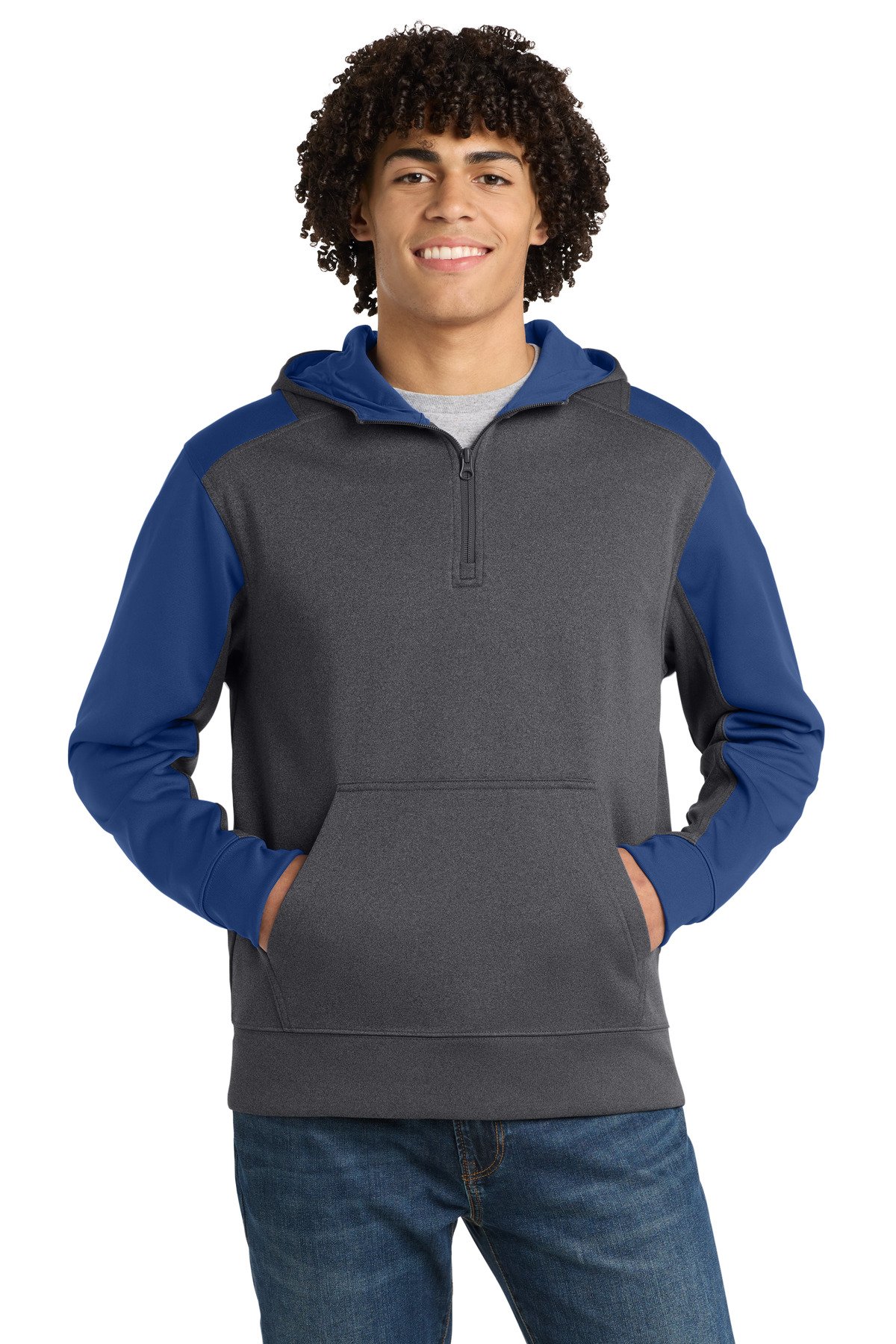 Sport-Tek Tech Fleece Colorblock 1/4-Zip Hooded Sweatshirt. ST249 - Image 6